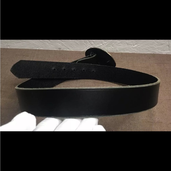 ADM Award Design Medals Texas Solid Brass Buckle Black Leather Belt Norman OK - Picture 9 of 13